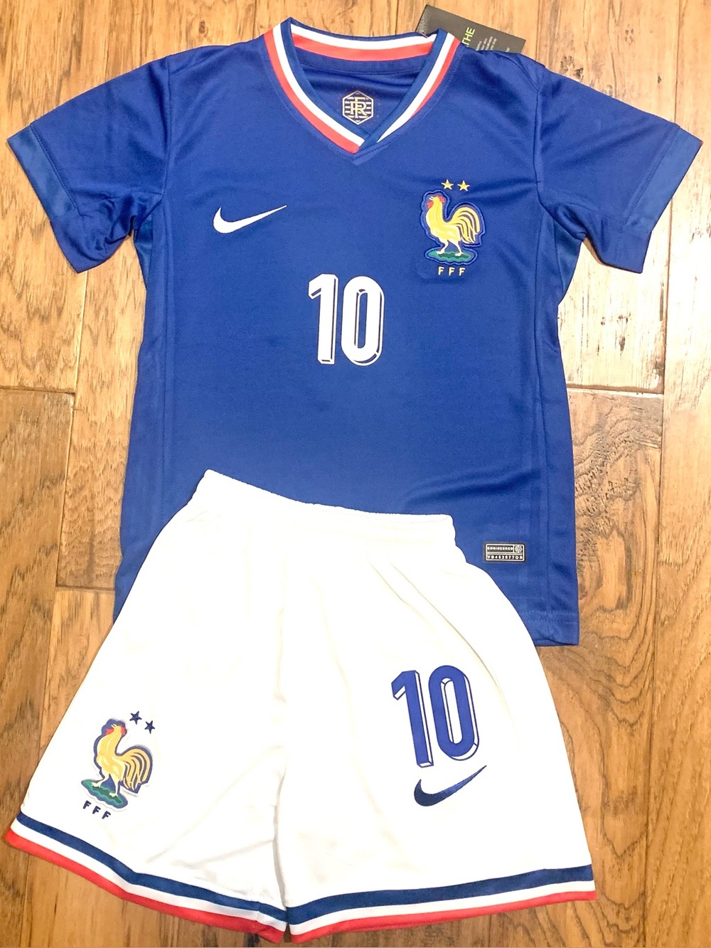 Mbappe France Nike Small Youth 24 Soccer Jersey Kit - NWT Ships Today